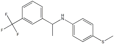 4-(methylsulfanyl)-N-{1-[3-(trifluoromethyl)phenyl]ethyl}aniline Struktur