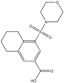 4-(morpholin-4-ylsulfonyl)-5,6,7,8-tetrahydronaphthalene-2-carboxylic acid Struktur