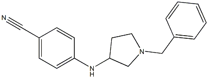 4-[(1-benzylpyrrolidin-3-yl)amino]benzonitrile Struktur