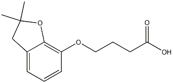 4-[(2,2-dimethyl-2,3-dihydro-1-benzofuran-7-yl)oxy]butanoic acid Struktur