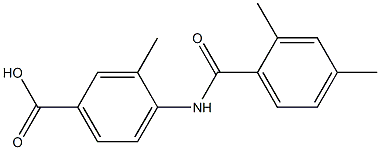 4-[(2,4-dimethylbenzoyl)amino]-3-methylbenzoic acid Struktur