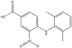 4-[(2,6-dimethylphenyl)amino]-3-nitrobenzoic acid Struktur