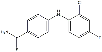 4-[(2-chloro-4-fluorophenyl)amino]benzene-1-carbothioamide Struktur