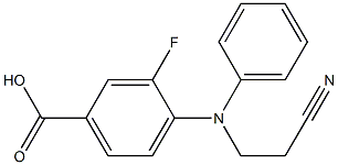 4-[(2-cyanoethyl)(phenyl)amino]-3-fluorobenzoic acid Struktur