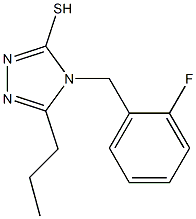 4-[(2-fluorophenyl)methyl]-5-propyl-4H-1,2,4-triazole-3-thiol Struktur