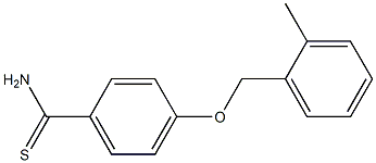 4-[(2-methylphenyl)methoxy]benzene-1-carbothioamide Struktur