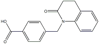 4-[(2-oxo-3,4-dihydroquinolin-1(2H)-yl)methyl]benzoic acid Struktur