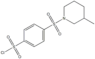 4-[(3-methylpiperidine-1-)sulfonyl]benzene-1-sulfonyl chloride Struktur