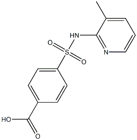 4-[(3-methylpyridin-2-yl)sulfamoyl]benzoic acid Struktur