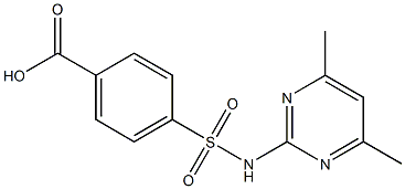 4-[(4,6-dimethylpyrimidin-2-yl)sulfamoyl]benzoic acid Struktur