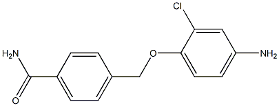 4-[(4-amino-2-chlorophenoxy)methyl]benzamide Struktur