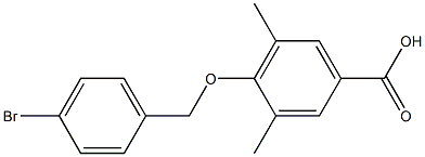 4-[(4-bromophenyl)methoxy]-3,5-dimethylbenzoic acid Struktur