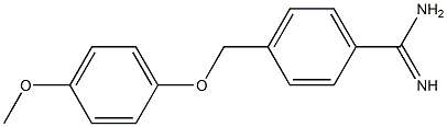 4-[(4-methoxyphenoxy)methyl]benzenecarboximidamide Struktur