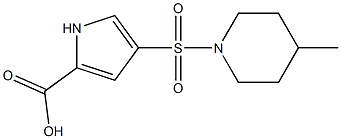 4-[(4-methylpiperidin-1-yl)sulfonyl]-1H-pyrrole-2-carboxylic acid Struktur