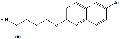 4-[(6-bromo-2-naphthyl)oxy]butanimidamide Struktur