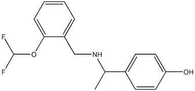 4-[1-({[2-(difluoromethoxy)phenyl]methyl}amino)ethyl]phenol Struktur