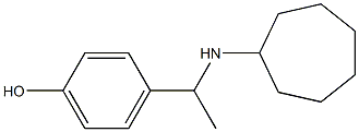 4-[1-(cycloheptylamino)ethyl]phenol Struktur