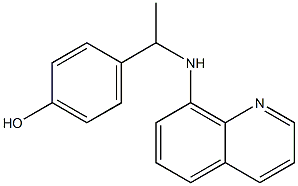 4-[1-(quinolin-8-ylamino)ethyl]phenol Struktur