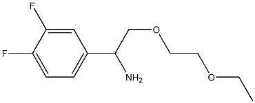 4-[1-amino-2-(2-ethoxyethoxy)ethyl]-1,2-difluorobenzene Struktur