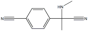 4-[1-cyano-1-(methylamino)ethyl]benzonitrile Struktur