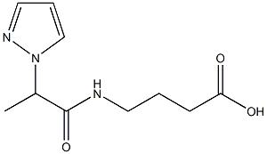 4-[2-(1H-pyrazol-1-yl)propanamido]butanoic acid Struktur