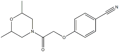 4-[2-(2,6-dimethylmorpholin-4-yl)-2-oxoethoxy]benzonitrile Struktur