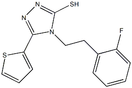 4-[2-(2-fluorophenyl)ethyl]-5-(thiophen-2-yl)-4H-1,2,4-triazole-3-thiol Struktur