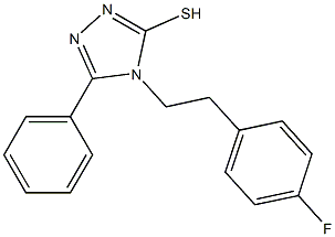 4-[2-(4-fluorophenyl)ethyl]-5-phenyl-4H-1,2,4-triazole-3-thiol Struktur