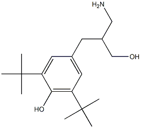 4-[2-(aminomethyl)-3-hydroxypropyl]-2,6-di-tert-butylphenol Struktur