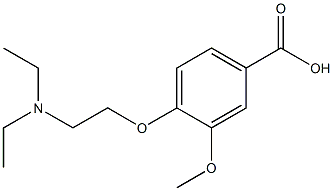 4-[2-(diethylamino)ethoxy]-3-methoxybenzoic acid Struktur