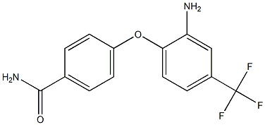 4-[2-amino-4-(trifluoromethyl)phenoxy]benzamide Struktur