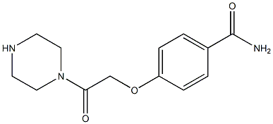 4-[2-oxo-2-(piperazin-1-yl)ethoxy]benzamide Struktur