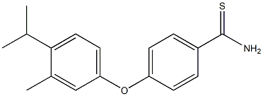 4-[3-methyl-4-(propan-2-yl)phenoxy]benzene-1-carbothioamide Struktur