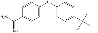 4-[4-(2-methylbutan-2-yl)phenoxy]benzene-1-carboximidamide Struktur