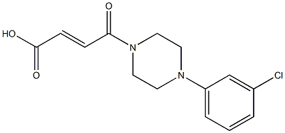 4-[4-(3-chlorophenyl)piperazin-1-yl]-4-oxobut-2-enoic acid Struktur