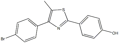 4-[4-(4-bromophenyl)-5-methyl-1,3-thiazol-2-yl]phenol Struktur