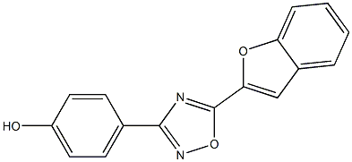 4-[5-(1-benzofuran-2-yl)-1,2,4-oxadiazol-3-yl]phenol Struktur