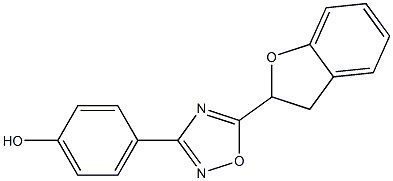 4-[5-(2,3-dihydro-1-benzofuran-2-yl)-1,2,4-oxadiazol-3-yl]phenol Struktur