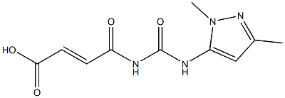 4-{[(1,3-dimethyl-1H-pyrazol-5-yl)carbamoyl]amino}-4-oxobut-2-enoic acid Struktur