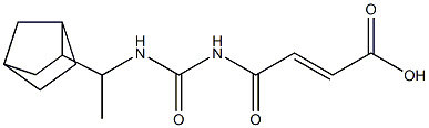 4-{[(1-{bicyclo[2.2.1]heptan-2-yl}ethyl)carbamoyl]amino}-4-oxobut-2-enoic acid Struktur