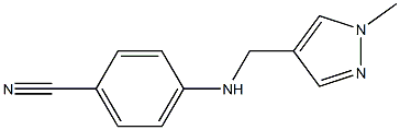 4-{[(1-methyl-1H-pyrazol-4-yl)methyl]amino}benzonitrile Struktur