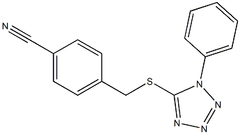 4-{[(1-phenyl-1H-1,2,3,4-tetrazol-5-yl)sulfanyl]methyl}benzonitrile Struktur