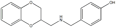 4-{[(2,3-dihydro-1,4-benzodioxin-2-ylmethyl)amino]methyl}phenol Struktur