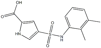 4-{[(2,3-dimethylphenyl)amino]sulfonyl}-1H-pyrrole-2-carboxylic acid Struktur