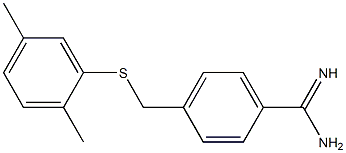 4-{[(2,5-dimethylphenyl)sulfanyl]methyl}benzene-1-carboximidamide Struktur