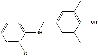 4-{[(2-chlorophenyl)amino]methyl}-2,6-dimethylphenol Struktur