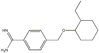 4-{[(2-ethylcyclohexyl)oxy]methyl}benzene-1-carboximidamide Struktur