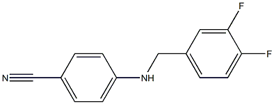 4-{[(3,4-difluorophenyl)methyl]amino}benzonitrile Struktur