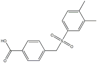 4-{[(3,4-dimethylbenzene)sulfonyl]methyl}benzoic acid Struktur