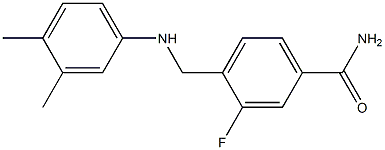 4-{[(3,4-dimethylphenyl)amino]methyl}-3-fluorobenzamide Struktur